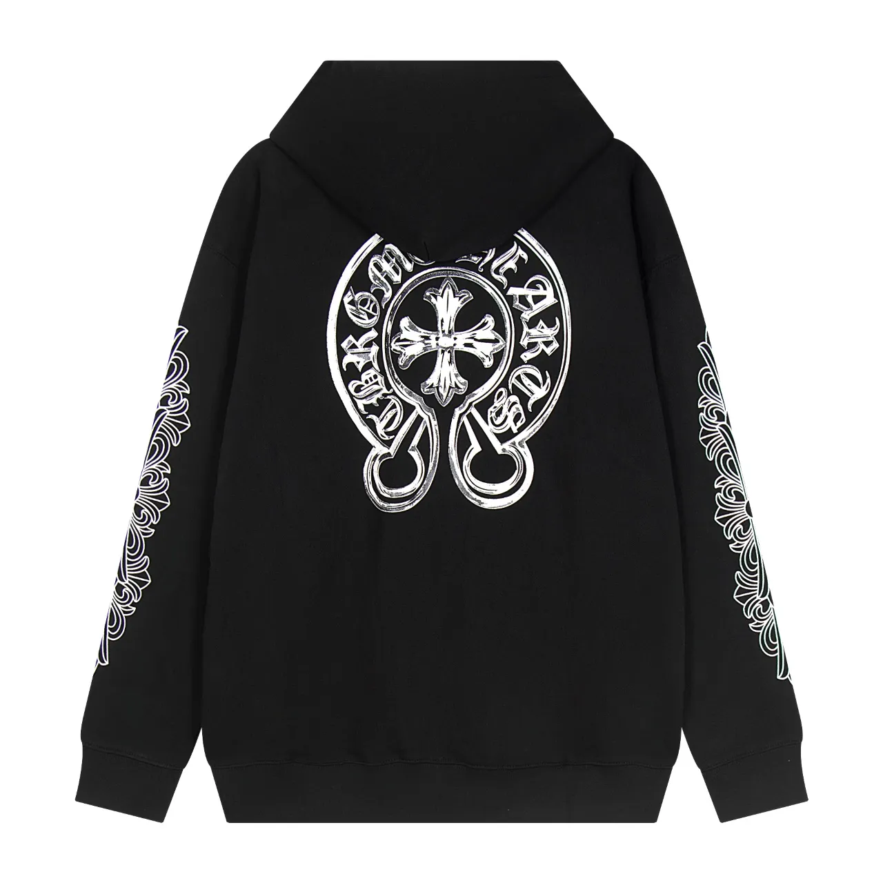 P270 Chrome Hearts Chrome Hearts Logo Hooded Sweatshirt Size: S M L XL Color: Black